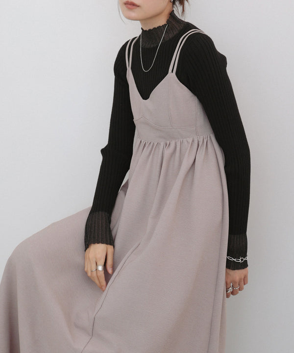 【S・Mサイズ展開】ビスチェライクフレアキャミワンピース