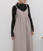 【S・Mサイズ展開】ビスチェライクフレアキャミワンピース