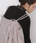 【S・Mサイズ展開】ビスチェライクフレアキャミワンピース