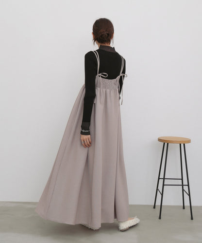 【S・Mサイズ展開】ビスチェライクフレアキャミワンピース