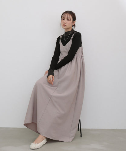 【S・Mサイズ展開】ビスチェライクフレアキャミワンピース