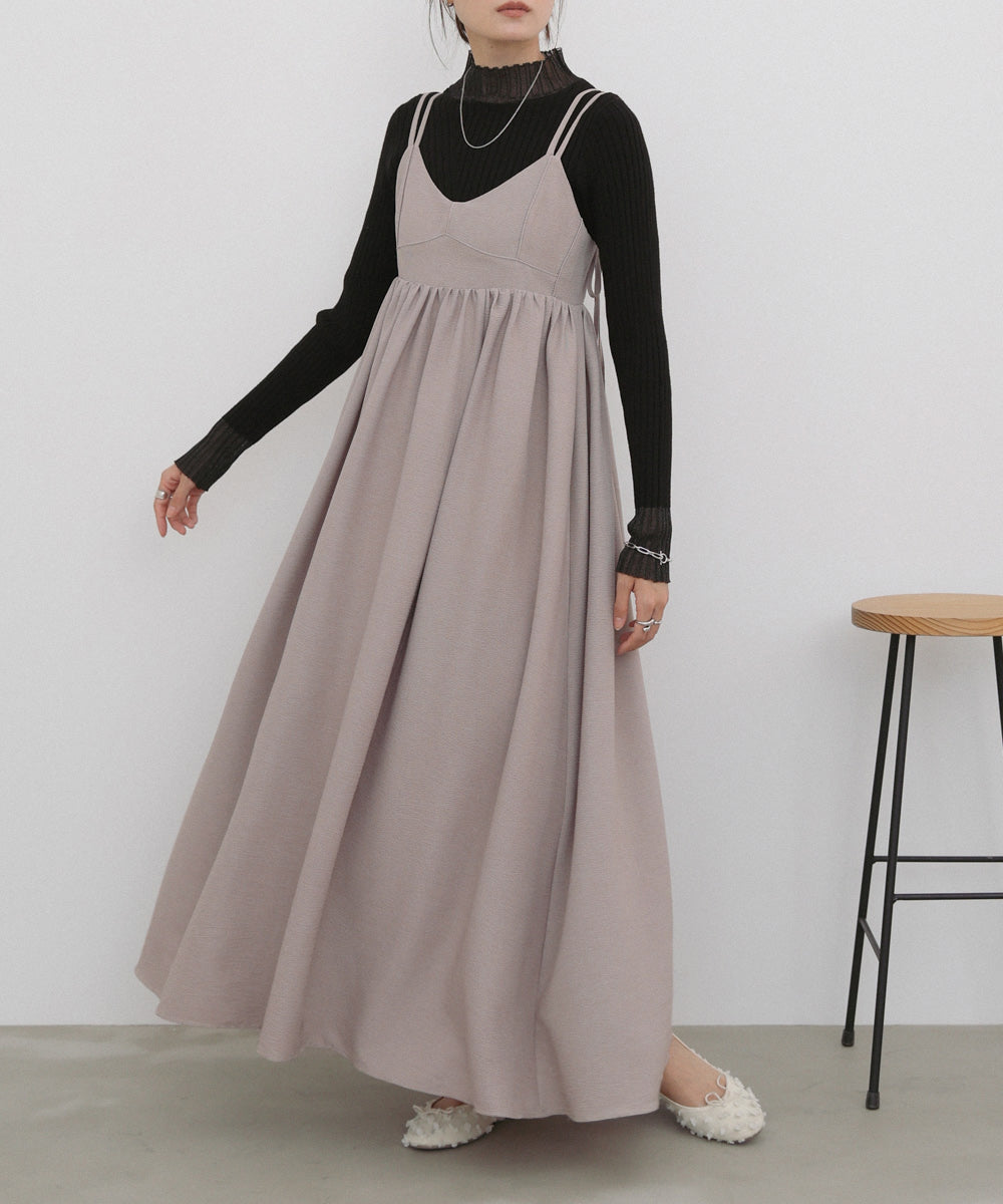 S・Mサイズ展開】ビスチェライクフレアキャミワンピース – Bab