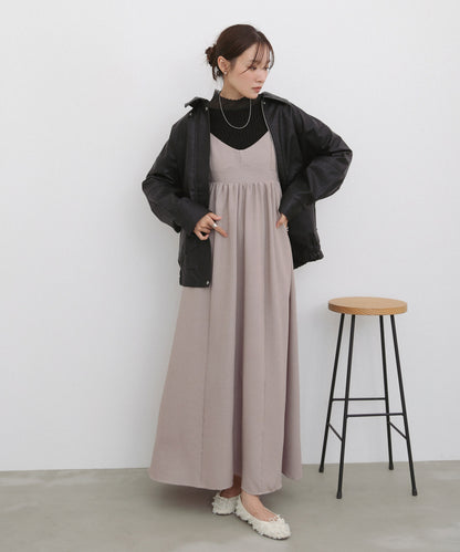 【S・Mサイズ展開】ビスチェライクフレアキャミワンピース