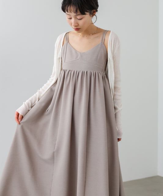 【S・Mサイズ展開】ビスチェライクフレアキャミワンピース