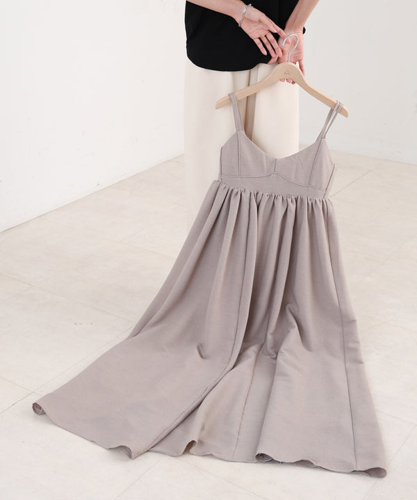 【S・Mサイズ展開】ビスチェライクフレアキャミワンピース