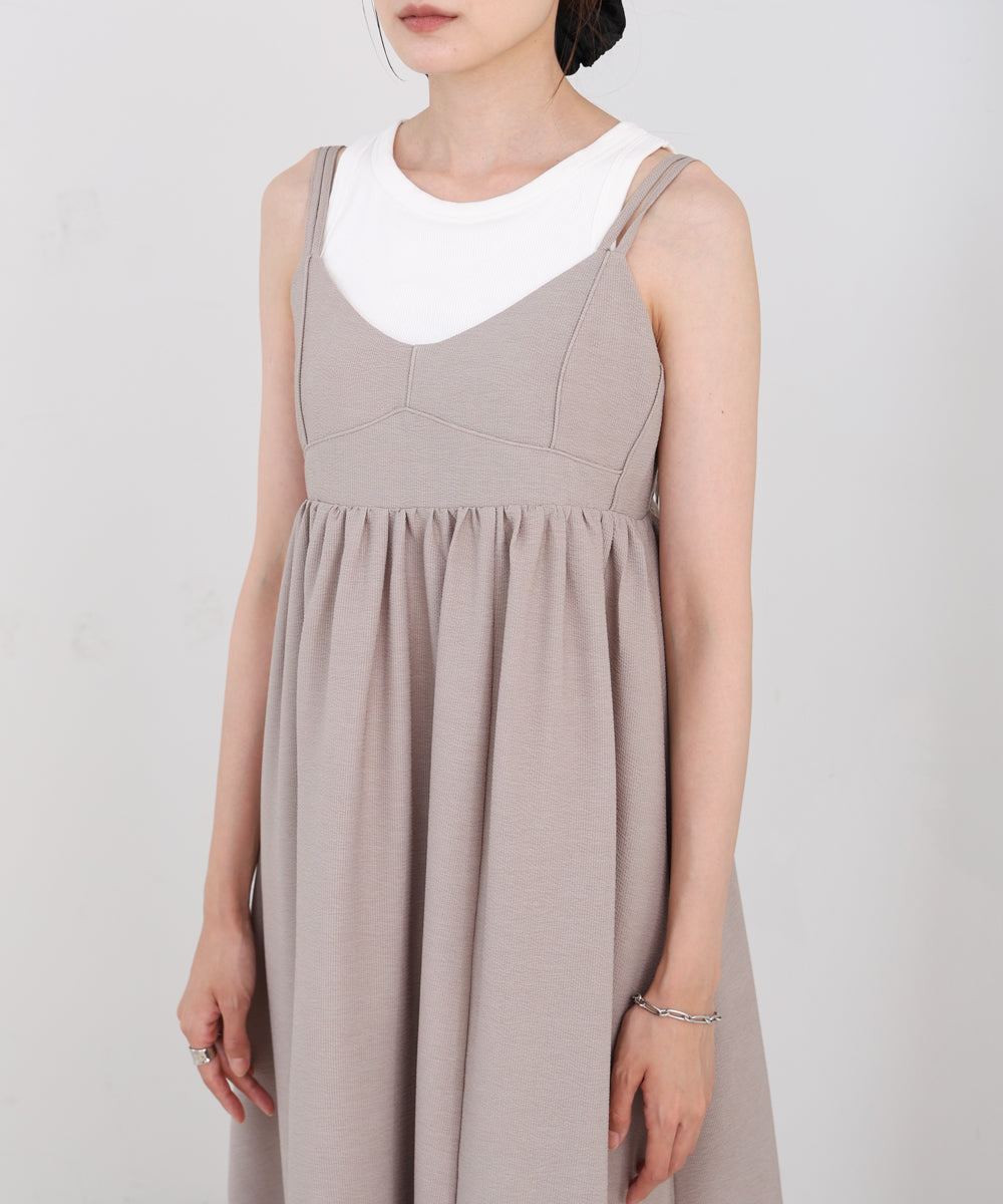 【S・Mサイズ展開】ビスチェライクフレアキャミワンピース