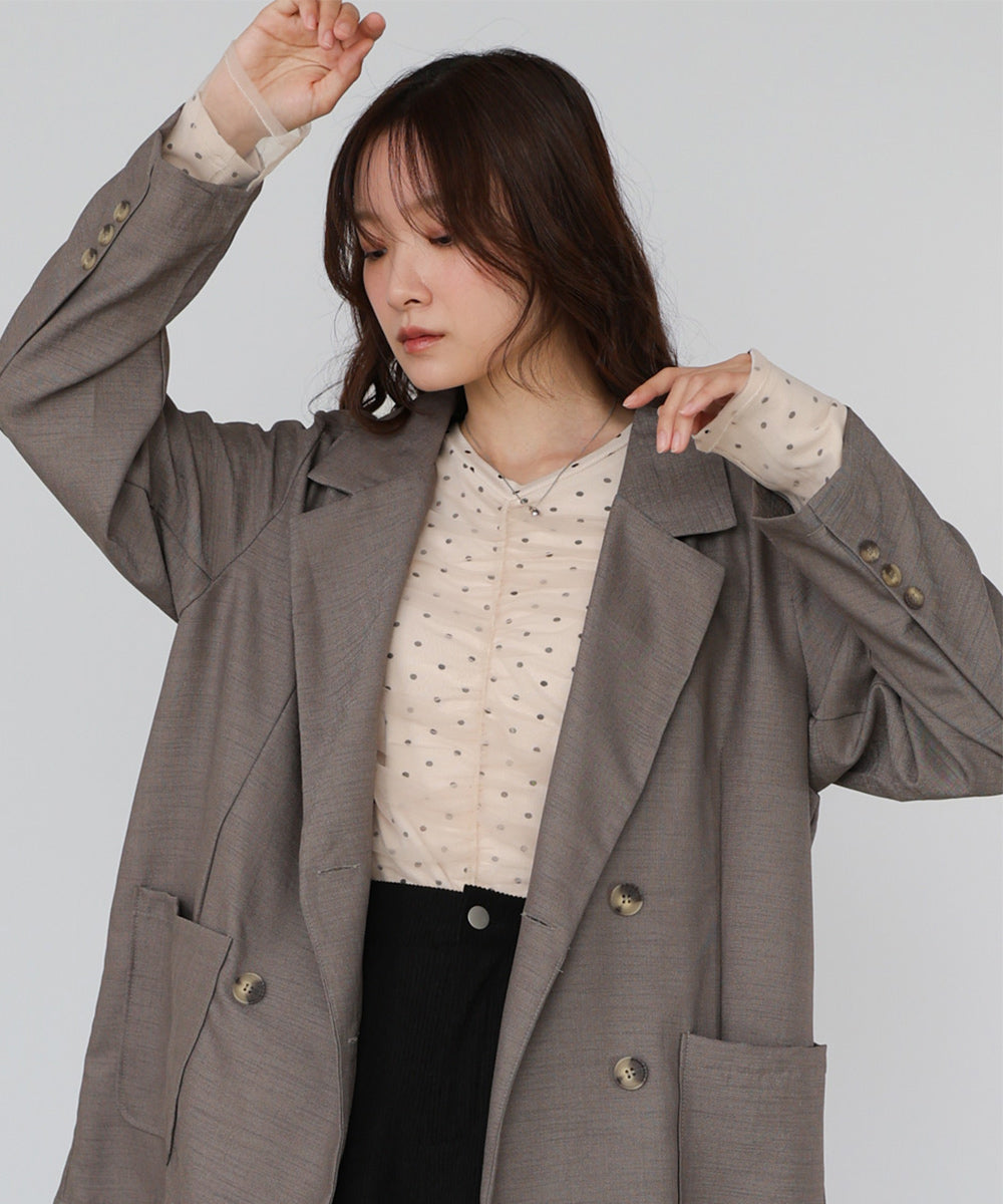 バックリボンダブルジャケット