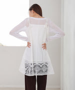 レース切り替えミニワンピース