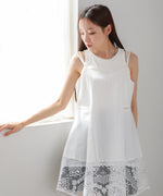 レース切り替えミニワンピース