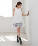 レース切り替えミニワンピース