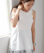 レース切り替えミニワンピース