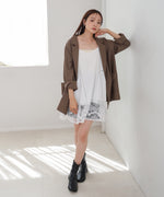 レース切り替えミニワンピース