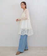 レース切り替えミニワンピース