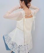 レース切り替えミニワンピース