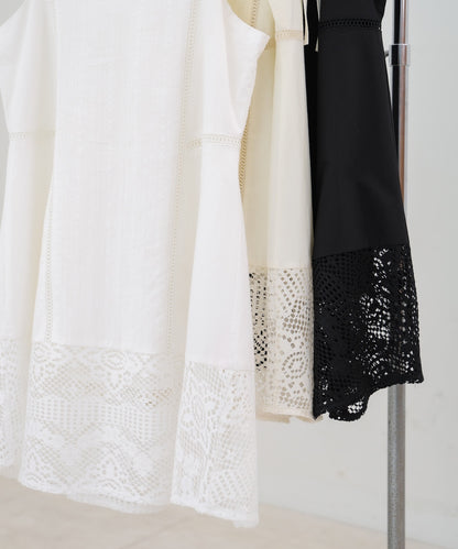 レース切り替えミニワンピース