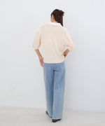 ダブルカラー衿付きポロニット