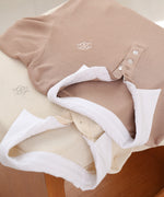 ダブルカラー衿付きポロニット