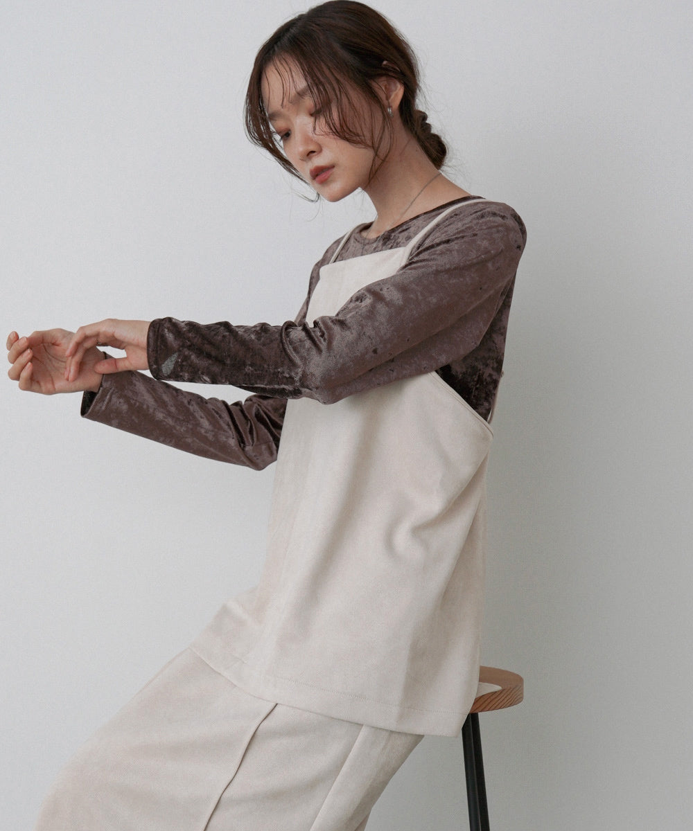 スクエアスウェードビスチェ