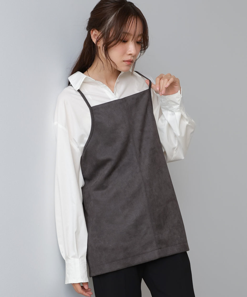 スクエアスウェードビスチェ