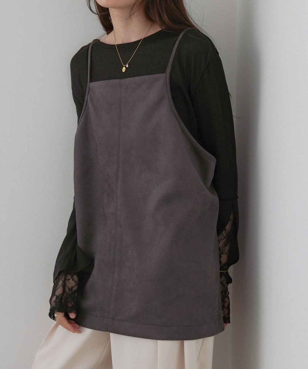 スクエアスウェードビスチェ