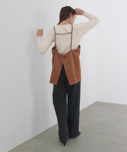 スクエアスウェードビスチェ