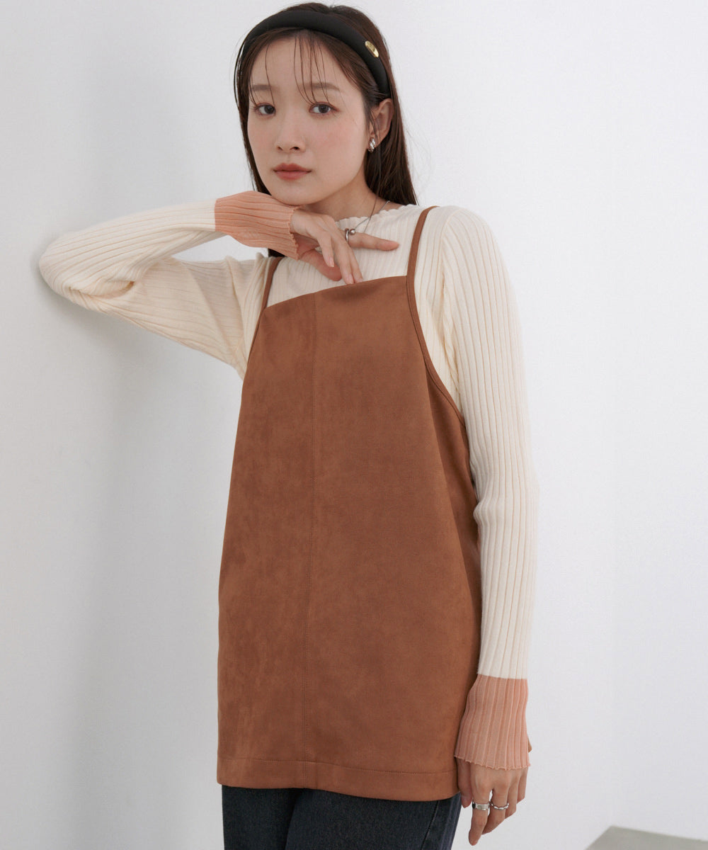 スクエアスウェードビスチェ