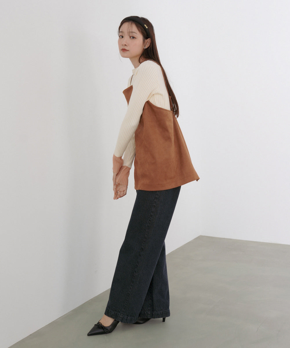 スクエアスウェードビスチェ