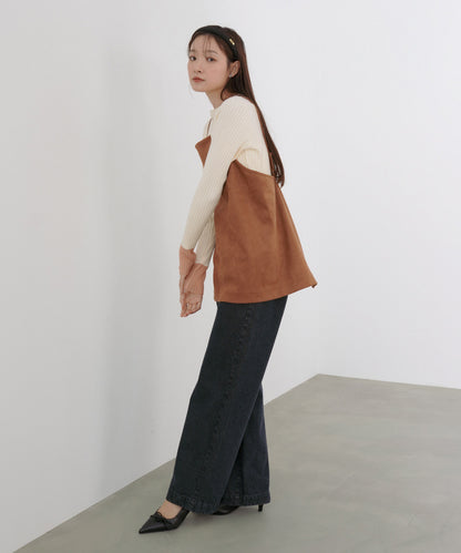 スクエアスウェードビスチェ