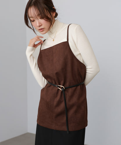 スクエアスウェードビスチェ