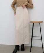 【選べる２タイプ】スウェードロングスカート