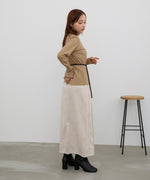 【選べる２タイプ】スウェードロングスカート