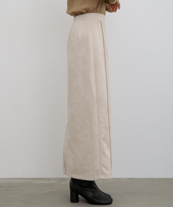 【選べる２タイプ】スウェードロングスカート