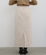 【選べる２タイプ】スウェードロングスカート