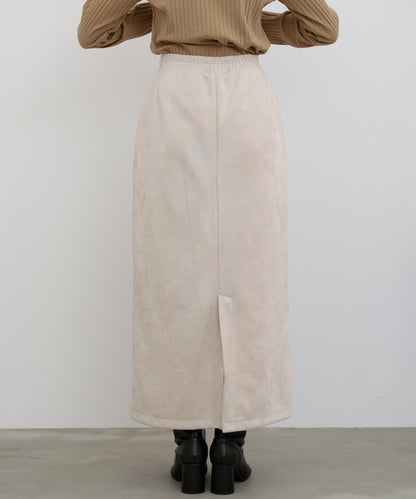 【選べる２タイプ】スウェードロングスカート