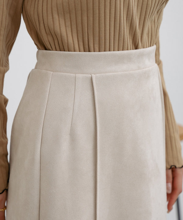 【選べる２タイプ】スウェードロングスカート