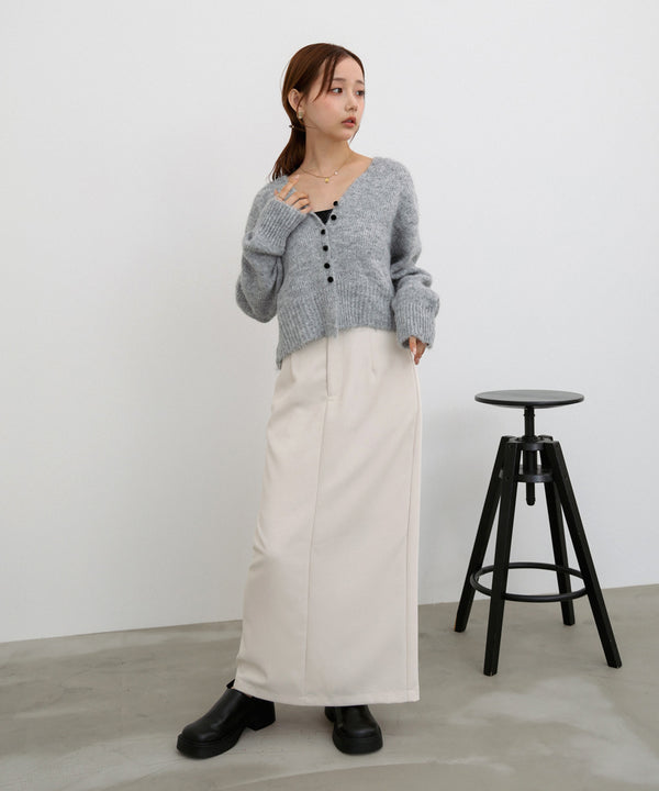 【選べる２タイプ】スウェードロングスカート