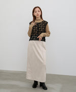 【選べる２タイプ】スウェードロングスカート