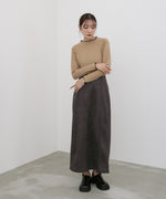 【選べる２タイプ】スウェードロングスカート