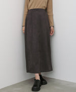 【選べる２タイプ】スウェードロングスカート