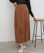 【選べる２タイプ】スウェードロングスカート