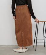 【選べる２タイプ】スウェードロングスカート