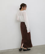 【選べる２タイプ】スウェードロングスカート