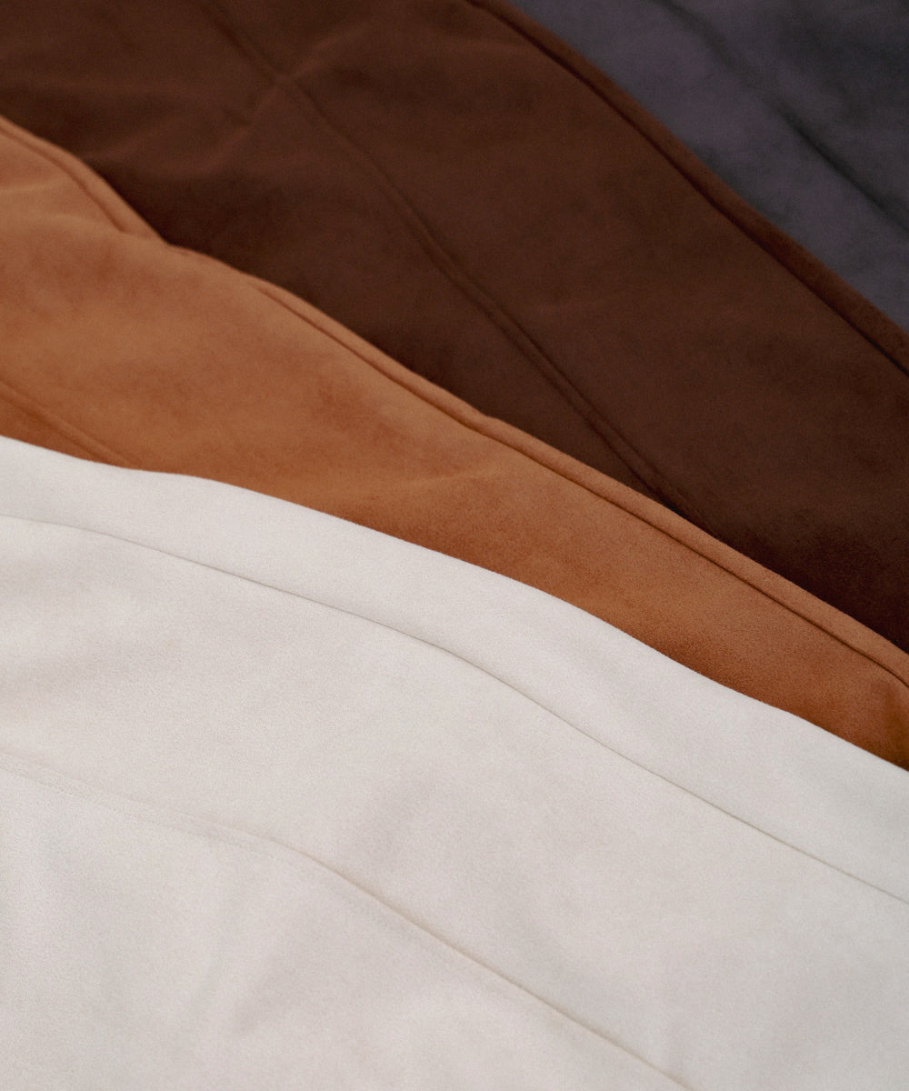 【選べる２タイプ】スウェードロングスカート