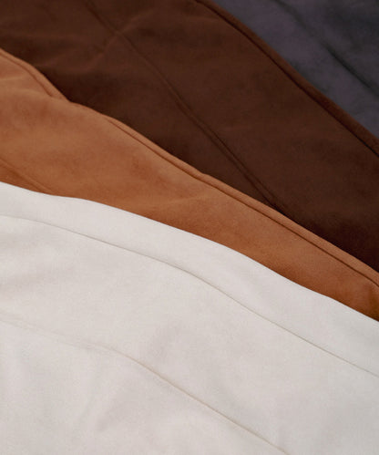 【選べる２タイプ】スウェードロングスカート