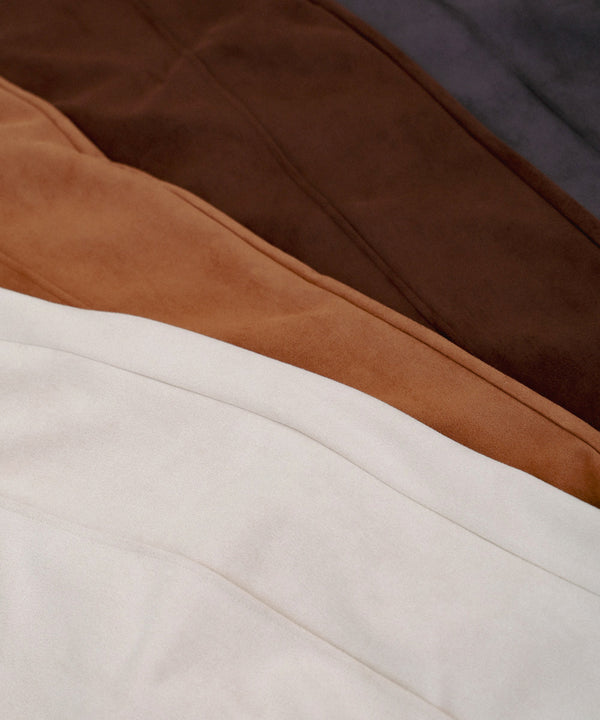 【選べる２タイプ】スウェードロングスカート