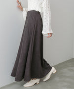 【選べる２タイプ】スウェードロングスカート
