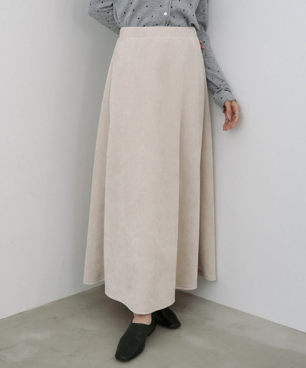 【選べる２タイプ】スウェードロングスカート