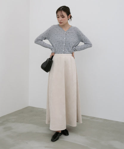 【選べる２タイプ】スウェードロングスカート