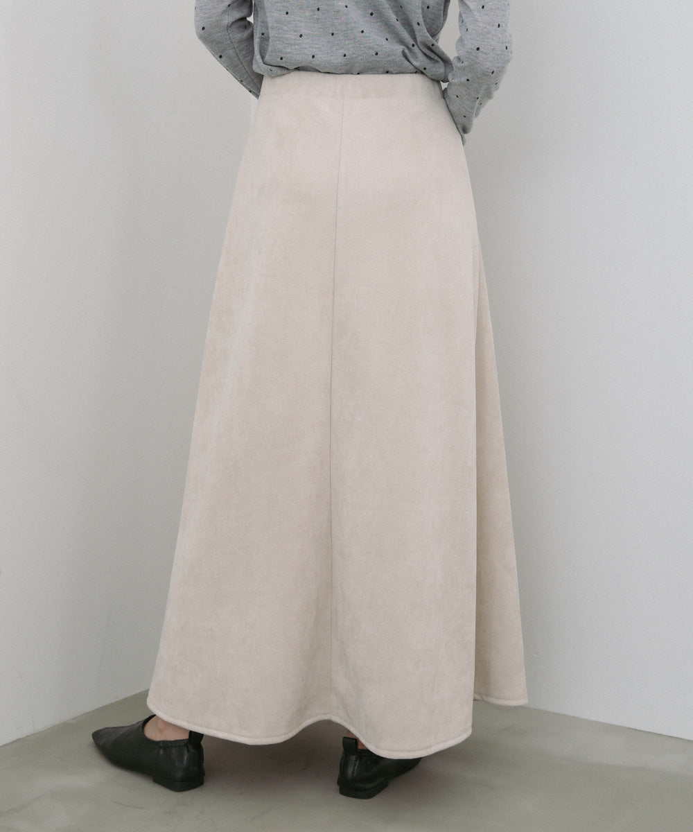 【選べる２タイプ】スウェードロングスカート