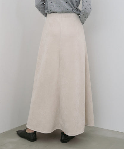 【選べる２タイプ】スウェードロングスカート